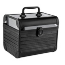 Maletín organizador promocional de plástico y metal con 4 charolas y cerradura – BT-BEL-0031