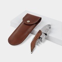 Descorchador promocional de acero inoxidable con mango de madera y doble bisagra – BT-BAR-0038