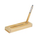 Set promocional de bolígrafo de madera con estuche porta tarjetas – BT-BOF-0011