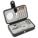 Set de manicure y pinceles promocional de curpiel con estuche y espejo – BT-BEL-0062