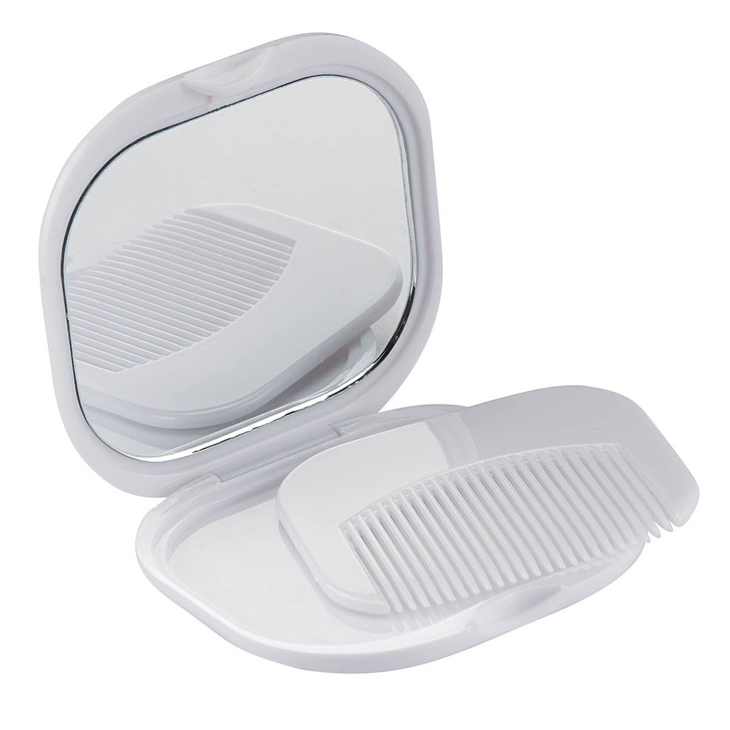 Espejo de bolsillo promocional de plástico con peine – BT-BEL-0063