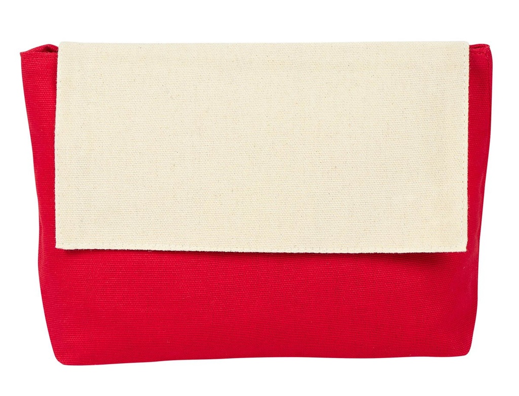 Cosmetiquera promocional de algodón con broche de velcro – BT-BEL-0008