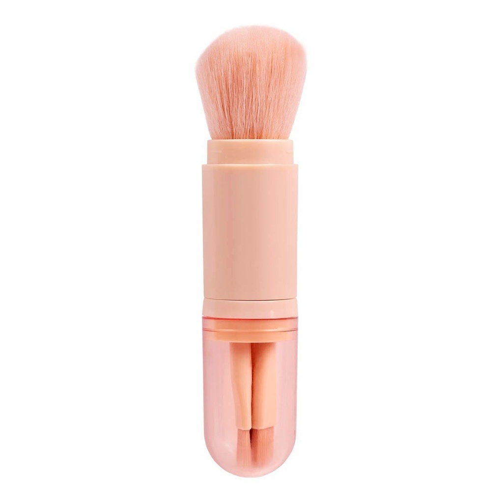 Set promocional de pinceles de maquillaje de plástico con diseño retráctil – BT-BEL-0035