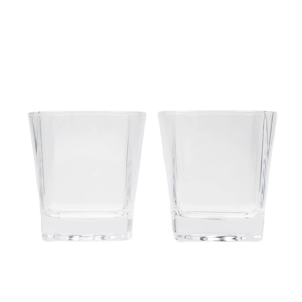 Set de vasos whiskeros promocional de vidrio con estuche de madera – BT-BAR-0043