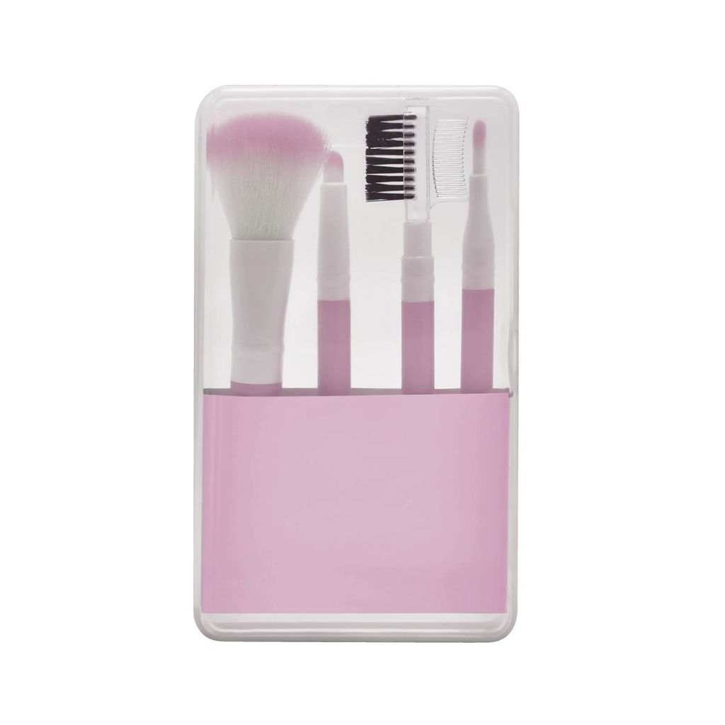 Estuche promocional de plástico con pinceles y peine de maquillaje – BT-BEL-0011