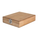 Set para vinos promocional de madera y metal con cerrojo tipo hebilla – BT-BAR-0002