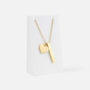 Cadena promocional de latón con chapa de oro de 45 cm y dije en forma de corazón – BT-BEL-0066