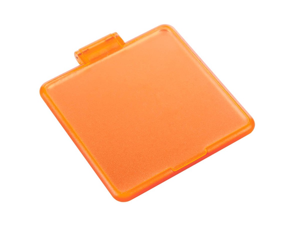 Espejo cuadrado de bolsillo promocional de plástico con tapa base – BT-BEL-0056