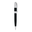 Bolígrafo promocional de acero inoxidable con acabado tipo hule y mecanismo twist – BT-BOM-0009
