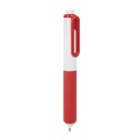 Bolígrafo promocional de plástico con agarre antiderrapante y diseño redondeado – BT-BOP-0006