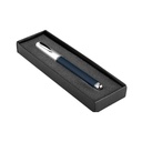 Bolígrafo promocional de acero inoxidable con tapón y acabado tipo goma – BT-BOM-0012
