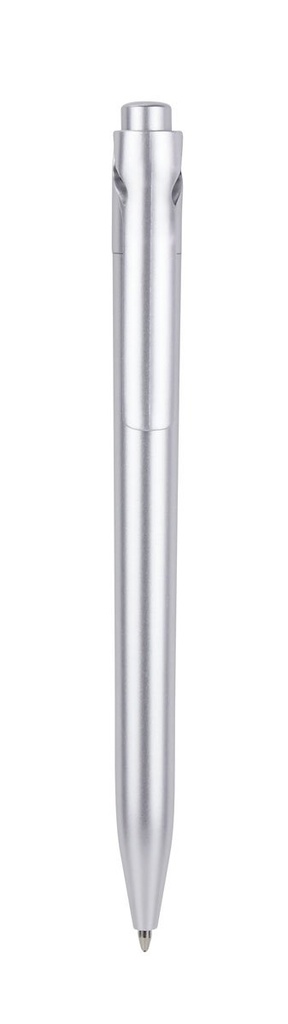 Bolígrafo promocional de plástico de 13.5 cm con mecanismo pulsador – BT-BOP-0027