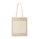Bolsa promocional de yute y algodón con asas y bolsillo frontal – BT-BOL-0022