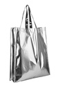 Bolsa promocional de tela no tejida metalizada 100 g con fuelle y asas – BT-BOL-0008