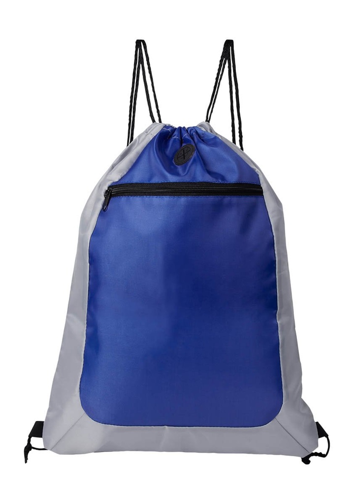 Bolsa-mochila promocional de poliéster con cierre de jareta y paso para cable de audífonos – BT-BOL-0012