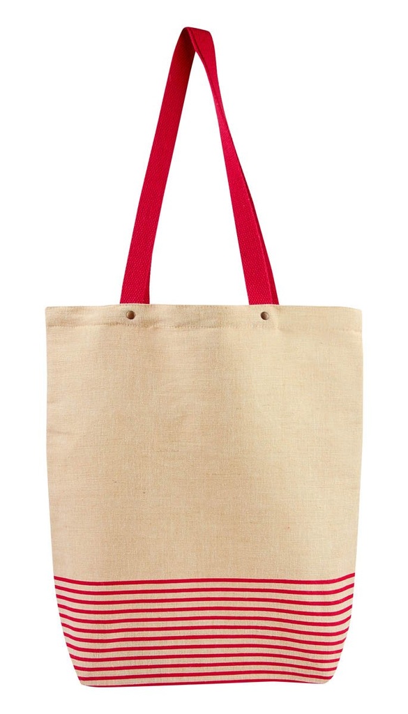 Bolsa promocional de yute y algodón con asas y sin fuelle – BT-BOL-0019