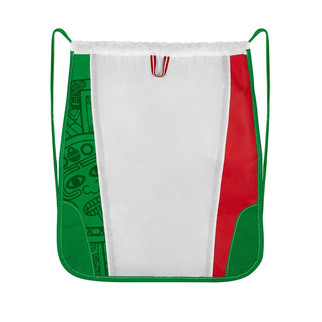 Bolsa mochila promocional de non woven con cierre de jareta y motivos nacionales – BT-BOL-0096