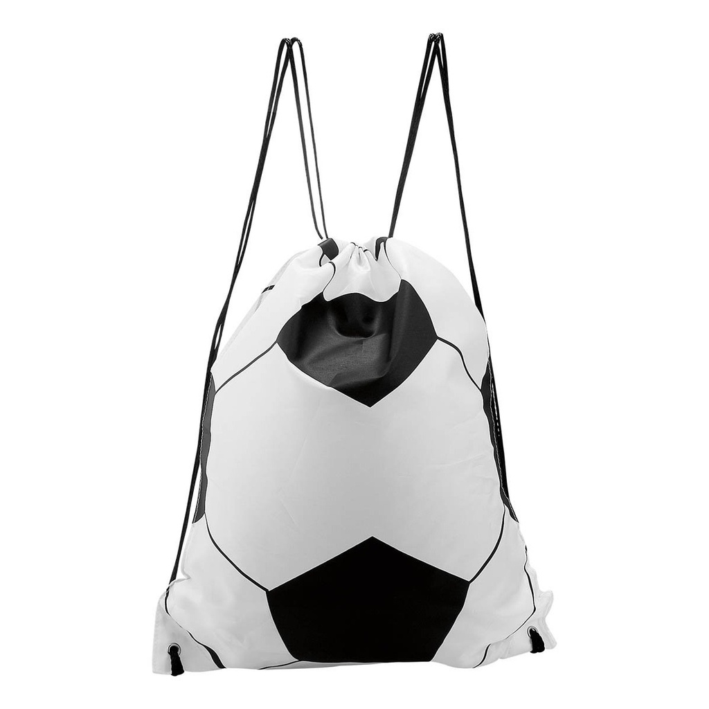 Bolsa-mochila promocional de poliéster con diseño de balón de fútbol – BT-BOL-0046