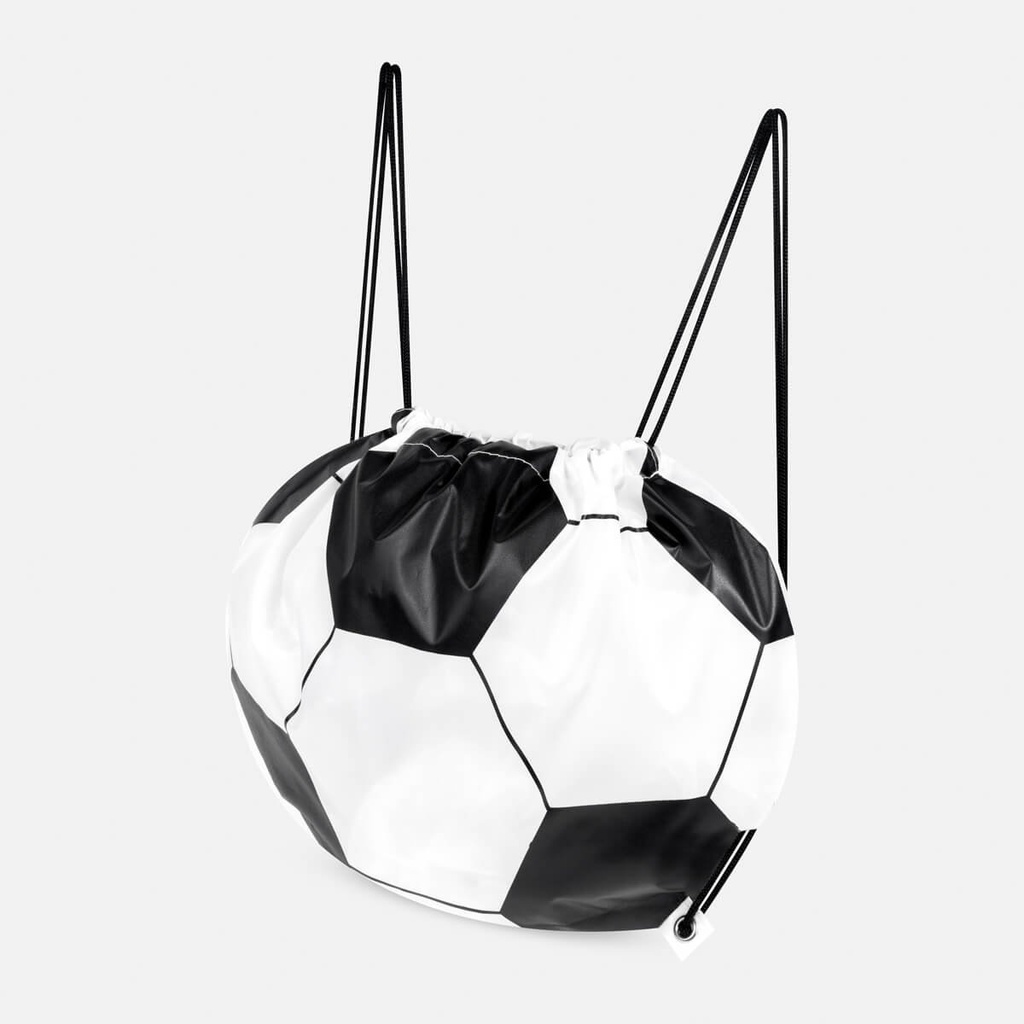 Bolsa-mochila promocional de poliéster de 42 x 34.5 cm con cordones ajustables y diseño de balón – BT-BOL-0098