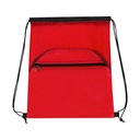 Bolsa-mochila promocional de poliéster 36.5 x 44 cm con bolsa frontal y cierre de jareta – BT-BOL-0060