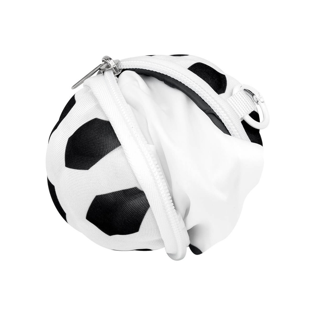 Bolsa-mochila promocional de poliéster y EVA con cierre de jareta y estuche en forma de balón – BT-BOL-0097