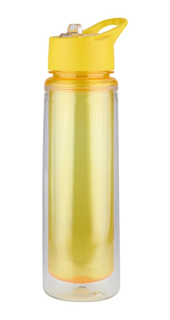 Cilindro promocional de plástico 610 ml con doble pared y popote – BT-CIP-0004