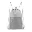 Bolsa-mochila promocional de poliéster y curpiel 32 x 47 cm con cierre de jareta – BT-BOL-0070