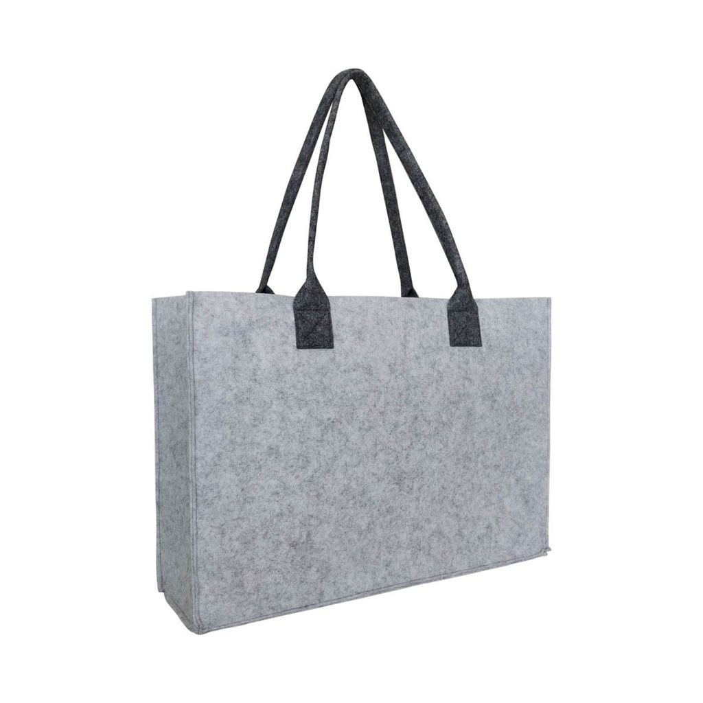 Bolsa promocional de felpa 40 x 30 x 15 cm con fuelle y textura suave – BT-BOL-0072