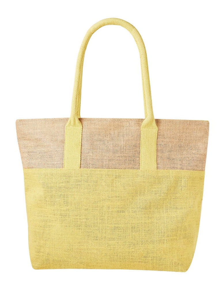 Bolsa promocional de yute y algodón de 47 x 36 x 12 cm con fuelle lateral – BT-BOL-0052