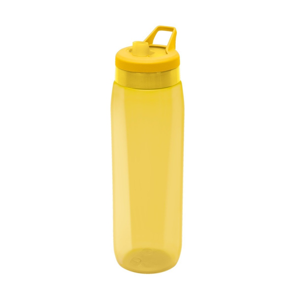 Cilindro promocional de PET 1 L con sobretapa giratoria y asa portátil – BT-CIP-0045