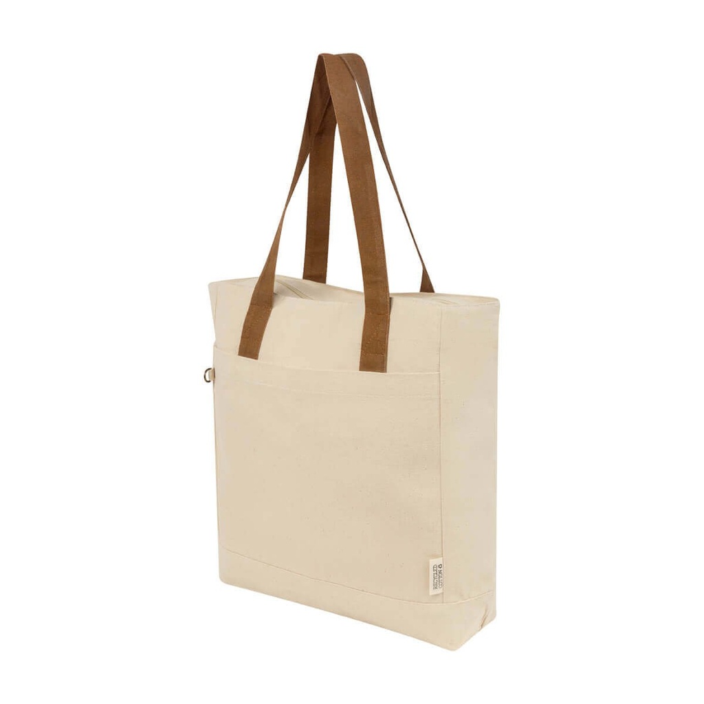Bolsa promocional de algodón reciclado de 32 x 38 x 10 cm con argolla para llaves – BT-BOL-0054