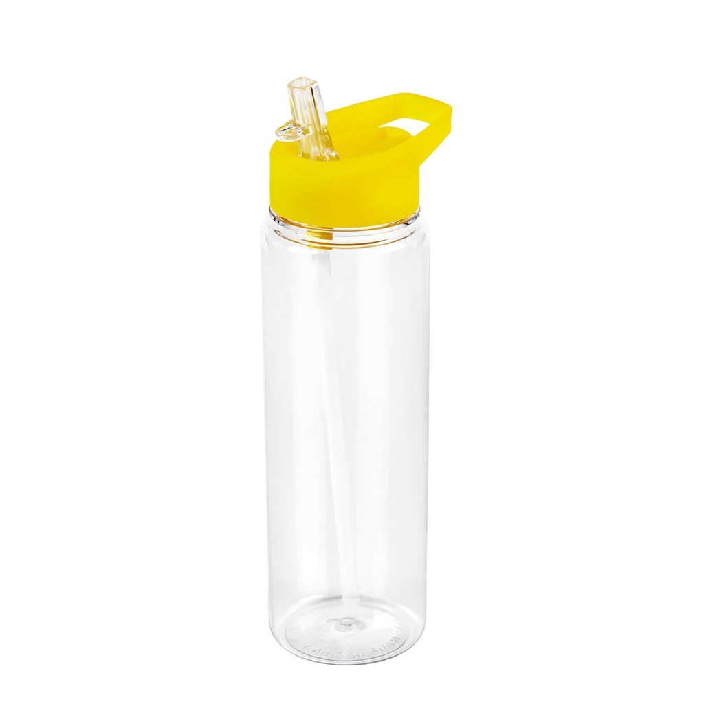 Cilindro promocional de plástico 650 ml con boquilla abatible y popote desmontable – BT-CIP-0047