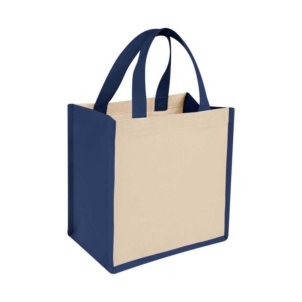 Bolsa promocional de canvas de 25 x 25 x 16 cm con fuelle en color – BT-BOL-0056