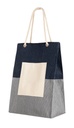 Bolsa promocional de yute con asas de cordón de algodón y parche frontal – BT-BOL-0063