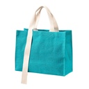 Bolsa promocional de yute y algodón con interior plastificado y fuelle – BT-BOL-0076