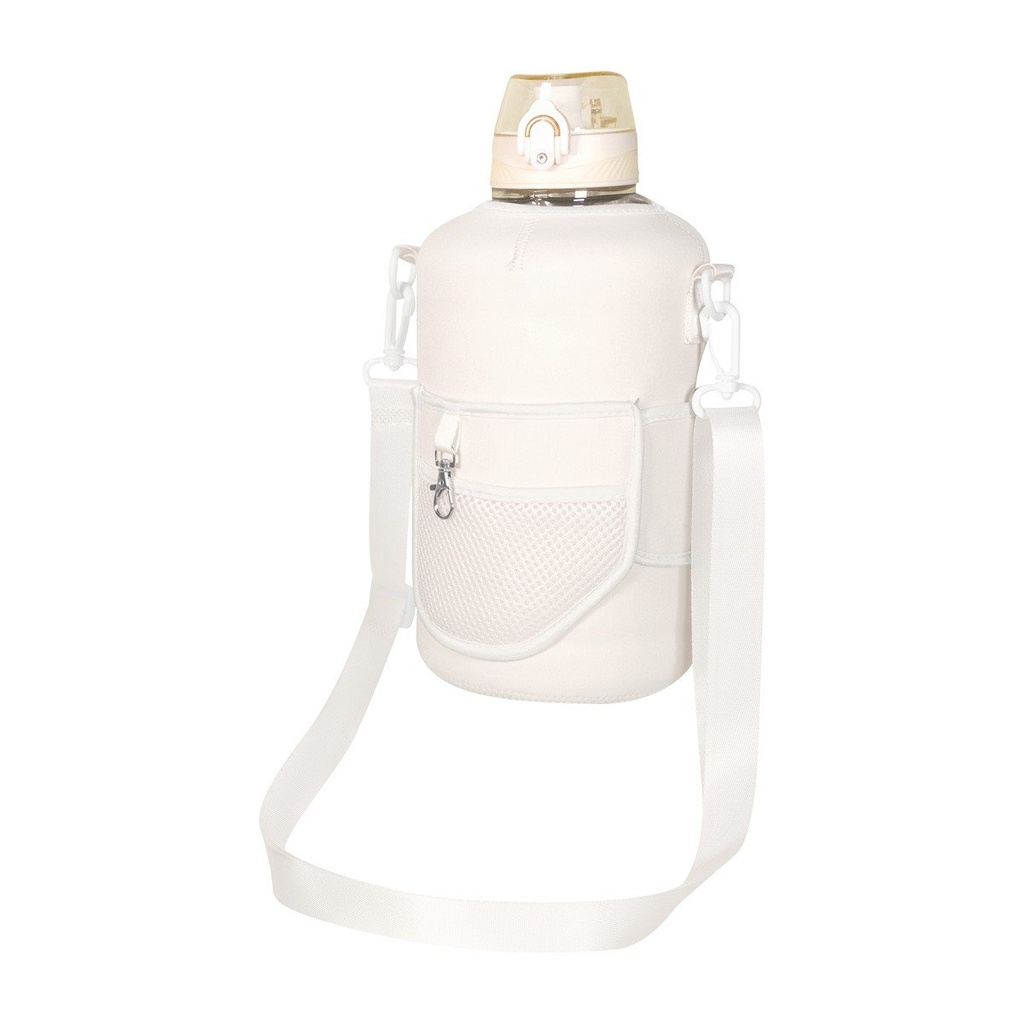 Cilindro promocional de plástico de 2.2 L con funda de neopreno y correa ajustable – BT-CIP-0024