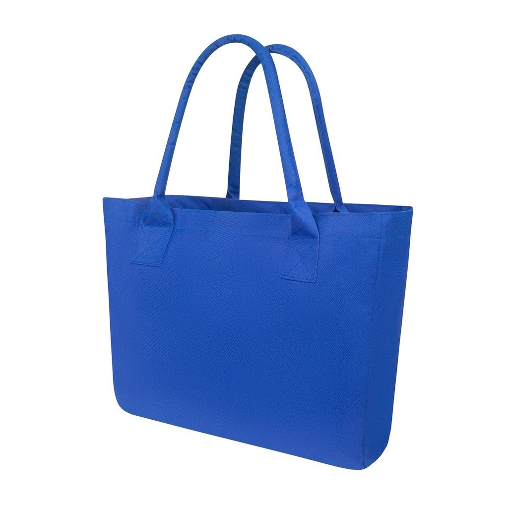 Bolsa promocional de poliéster con asas reforzadas y bolsillo interno – BT-BOL-0084