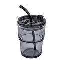 Vaso promocional de vidrio 450 ml con sistema push y popote incluido – BT-CIV-0008