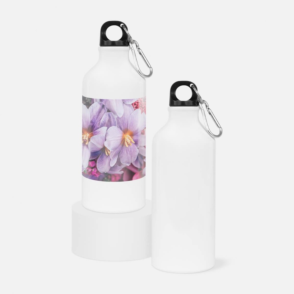 Cilindro promocional de aluminio 600 ml personalizable con gancho tipo carabina – BT-CIM-0018