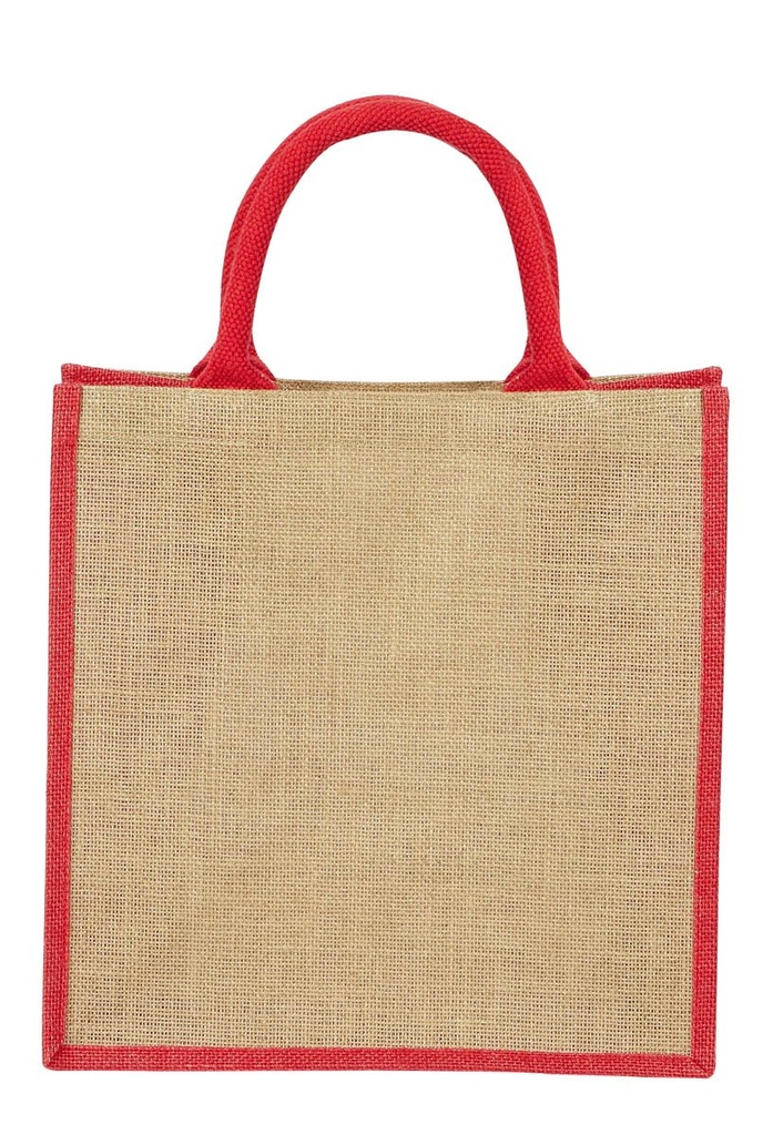 Bolsa promocional de yute con fuelle y asas redondeadas – BT-BOL-0028