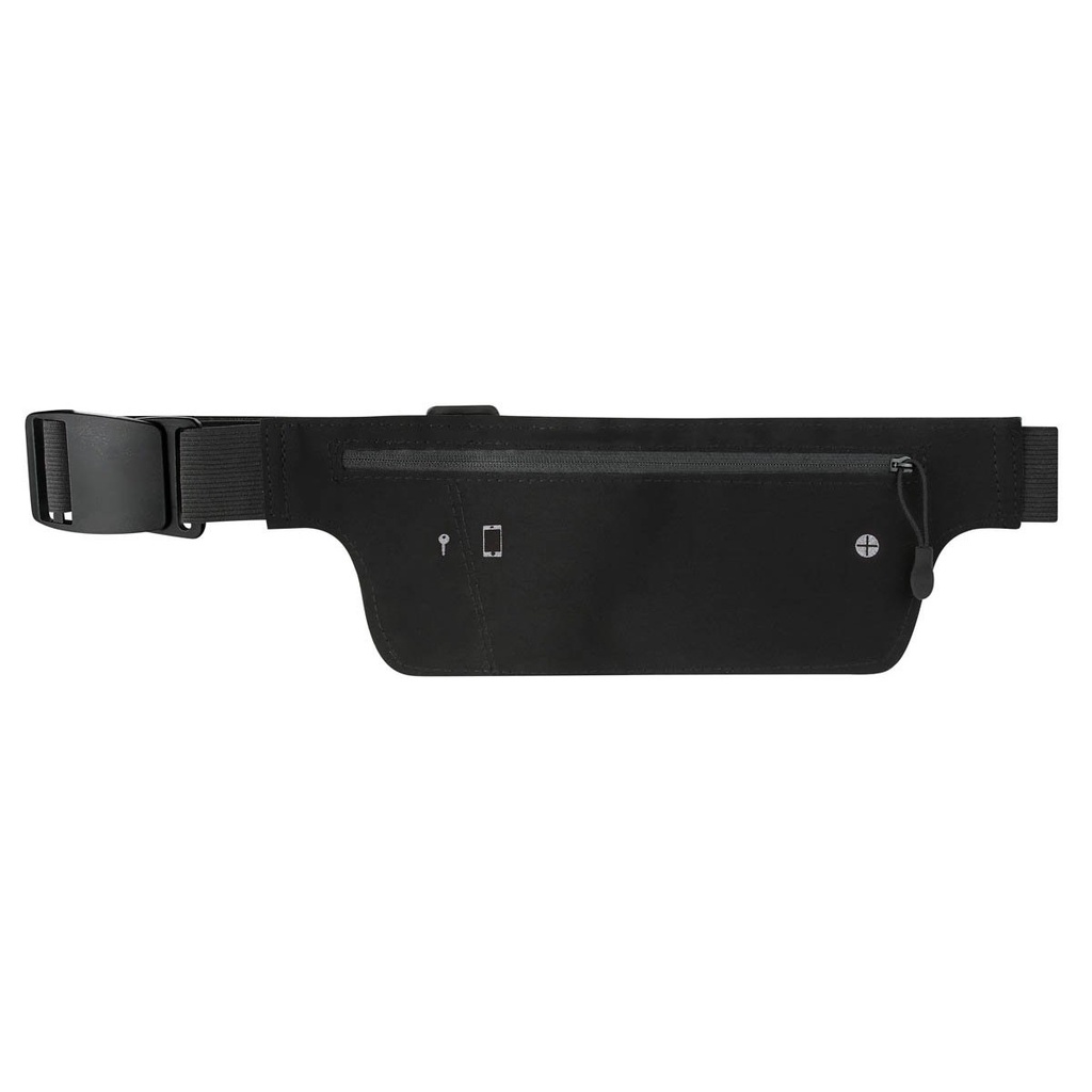 Riñonera promocional de poliéster 27.5 x 9.4 cm con banda elástica para cintura – BT-DEP-0012