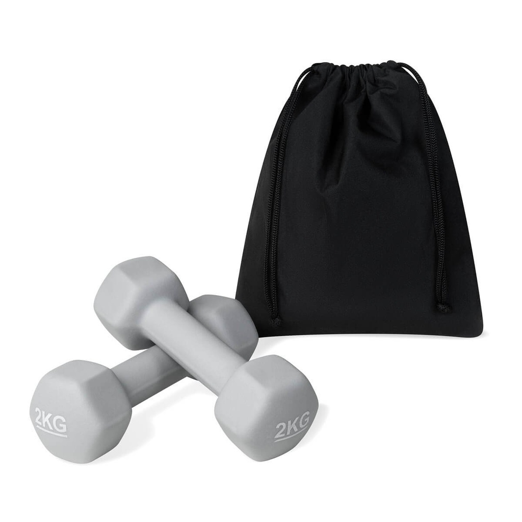 Set promocional de pesas de acero 2 kg con recubrimiento de PVC – BT-DEP-0030