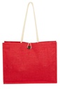Bolsa promocional de yute con fuelle y botón de madera – BT-BOL-0029