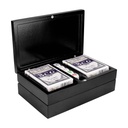 Set de mesa promocional de madera de tilo con dominó y barajas – BT-ENT-0013
