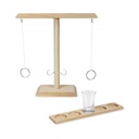 Set de destreza promocional de madera y acrílico con aros y vaso – BT-ENT-0018