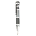 Destornillador promocional de metal con 8 puntas intercambiables y clip – BT-HER-0004