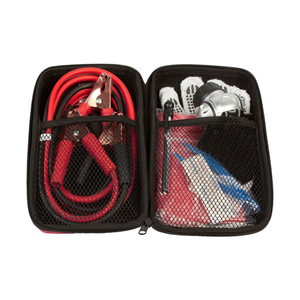 Kit de auxilio vial promocional de plástico y metal con lámpara de 7 LEDS – BT-HER-0006
