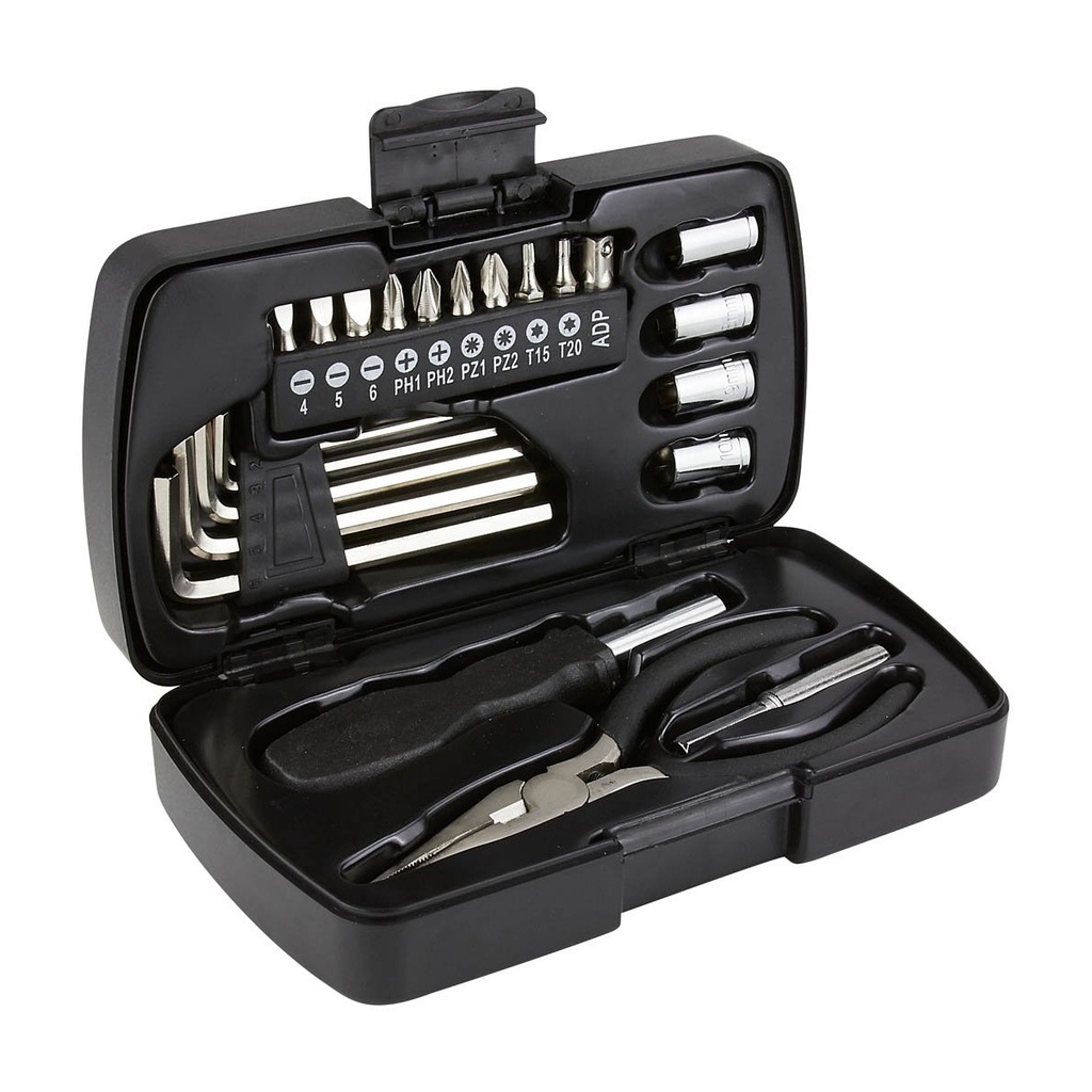 Set multifuncional promocional de metal con 10 puntas y pinzas de punta – BT-HER-0007