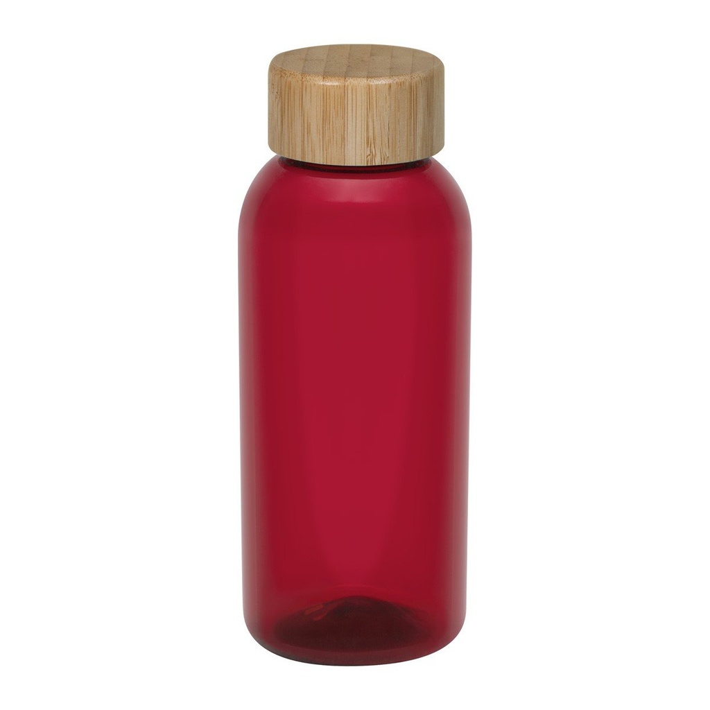 Cilindro promocional de plástico 600 ml con tapa de bambú – BT-CIP-0030