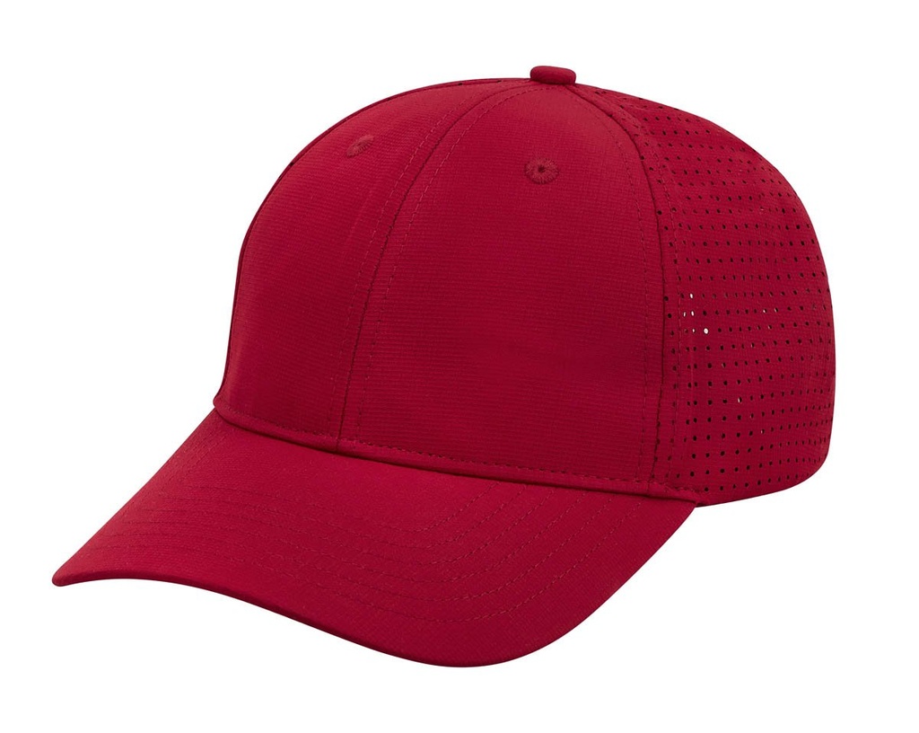Gorra promocional de poliéster de 6 gajos con broche de velcro y ojillos forrados – BT-GOS-0006